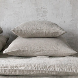 Taupe Stone Washed Bed Linen Pillow Case