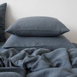 Blue Stone Washed Bed Linen Pillow Case