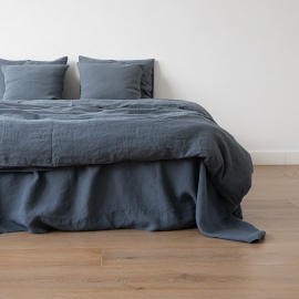 Blue Stone Washed Bed Linen Flat Sheet