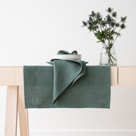 Balsam Green Linen Fabric Sample Lara