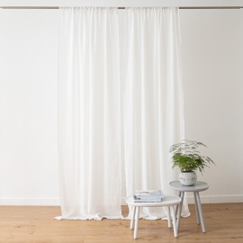 Linen Curtain Panel Off White Garza 