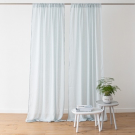 Linen Curtain Panel Ice Blue Garza 
