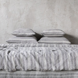 Graphite Washed Bed Linen Duvet Jazz