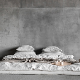 Silver  Stone Washed Rhomb Bed Linen Duvet