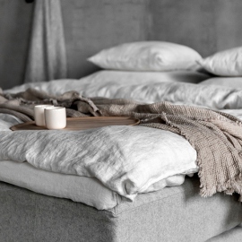 Silver  Stone Washed Rhomb Bed Linen Duvet