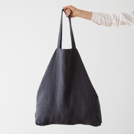 Linen Shopping Bag Terra Charcoal