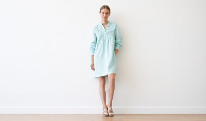 Models wearing LinenMe spring and summer linen clothing