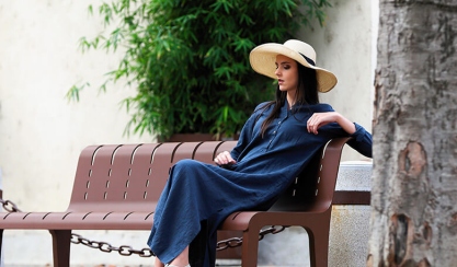 Lightweight linen clothing for warm summer weather