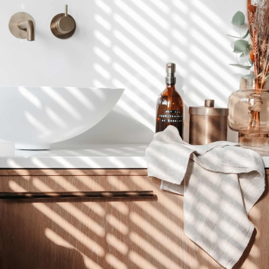 linen hand guest towel